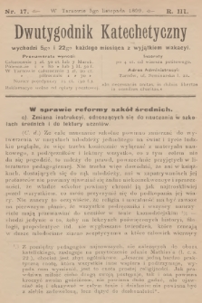 Dwutygodnik Katechetyczny. R.3, 1899, nr 17