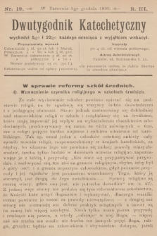 Dwutygodnik Katechetyczny. R.3, 1899, nr 19