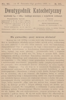 Dwutygodnik Katechetyczny. R.3, 1899, nr 20