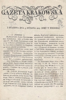 Gazeta Krakowska. 1819 , nr 1