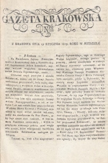 Gazeta Krakowska. 1819 , nr 5