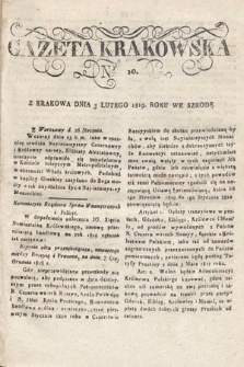 Gazeta Krakowska. 1819 , nr 10