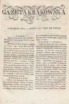 Gazeta Krakowska. 1819 , nr 12