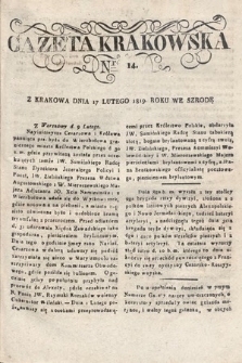 Gazeta Krakowska. 1819 , nr 14