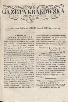 Gazeta Krakowska. 1819 , nr 16
