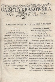 Gazeta Krakowska. 1819 , nr 31