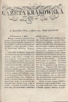 Gazeta Krakowska. 1819 , nr 40