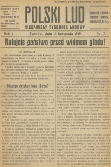 Polski Lud : niezawisły tygodnik ludowy. R.1, 1919, nr 7
