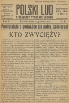 Polski Lud : niezawisły tygodnik ludowy. R.1, 1919, nr 11