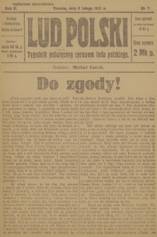 Lud Polski : tygodnik poświęcony sprawom ludu polskiego. R.2, 1921, nr 7