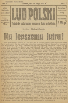 Lud Polski : tygodnik poświęcony sprawom ludu polskiego. R.2, 1921, nr 9