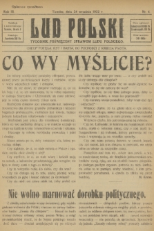 Lud Polski : tygodnik poświęcony sprawom ludu polskiego. R.3, 1922, nr 4