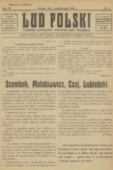 Lud Polski : tygodnik poświęcony sprawom ludu polskiego. R.3, 1922, nr 5