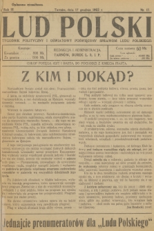 Lud Polski : tygodnik polityczny i oświatowy poświęcony sprawom ludu polskiego. R.3, 1922, nr 17