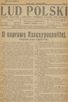 Lud Polski : tygodnik polityczny i oświatowy poświęcony sprawom ludu polskiego. R.4, 1923, nr 2