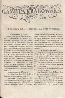 Gazeta Krakowska. 1819 , nr 47