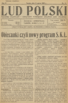 Lud Polski : tygodnik polityczny i oświatowy poświęcony sprawom ludu polskiego. R.4, 1923, nr 11