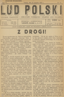 Lud Polski : tygodnik polityczny i oświatowy poświęcony sprawom ludu polskiego. R.4, 1923, nr 15