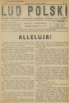 Lud Polski : tygodnik polityczny i oświatowy poświęcony sprawom ludu polskiego. R.5, 1924, nr 16