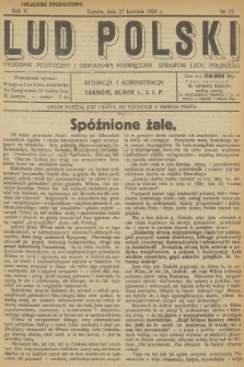 Lud Polski : tygodnik polityczny i oświatowy poświęcony sprawom ludu polskiego. R.5, 1924, nr 17