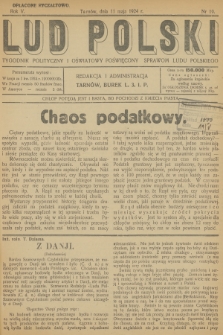 Lud Polski : tygodnik polityczny i oświatowy poświęcony sprawom ludu polskiego. R.5, 1924, nr 19