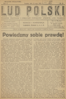 Lud Polski : tygodnik polityczny i oświatowy poświęcony sprawom ludu polskiego. R.5, 1924, nr 20