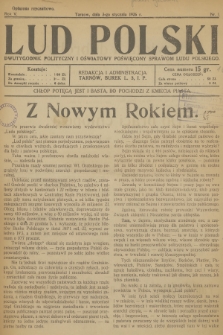 Lud Polski : dwutygodnik polityczny i oświatowy poświęcony sprawom ludu polskiego. R.5 [i.e.6], 1926, nr 1