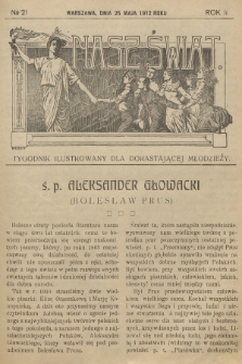 Nasz Świat : tygodnik ilustrowany dla dorastającej młodzieży. R.2, [T.3], 1912, № 21