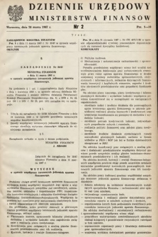 Dziennik Urzędowy Ministerstwa Finansów. 1967, nr 2