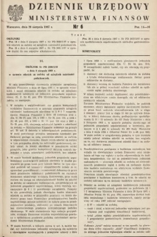 Dziennik Urzędowy Ministerstwa Finansów. 1967, nr 6