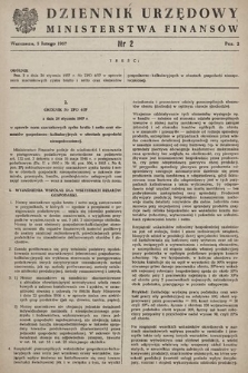 Dziennik Urzędowy Ministerstwa Finansów. 1957, nr 2