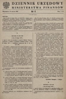 Dziennik Urzędowy Ministerstwa Finansów. 1957, nr 4