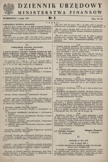 Dziennik Urzędowy Ministerstwa Finansów. 1957, nr 5