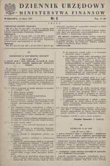 Dziennik Urzędowy Ministerstwa Finansów. 1957, nr 6
