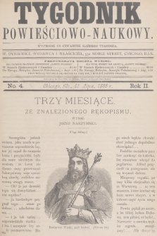 Tygodnik Powieściowo-Naukowy. R.2, 1885, No. 4
