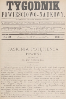 Tygodnik Powieściowo-Naukowy. R.2, 1885, No. 12