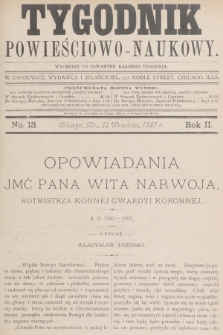 Tygodnik Powieściowo-Naukowy. R.2, 1885, No. 13