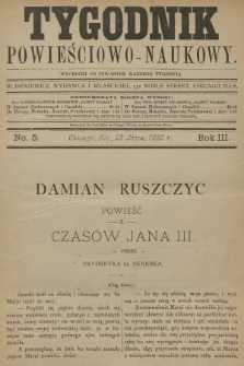 Tygodnik Powieściowo-Naukowy. R.3, 1886, No. 5