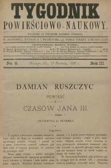 Tygodnik Powieściowo-Naukowy. R.3, 1886, No. 8