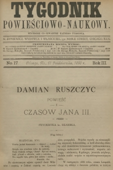 Tygodnik Powieściowo-Naukowy. R.3, 1886, No. 17