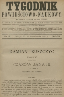 Tygodnik Powieściowo-Naukowy. R.3, 1886, No. 18