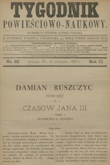 Tygodnik Powieściowo-Naukowy. R.3, 1886, No. 22
