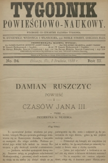 Tygodnik Powieściowo-Naukowy. R.3, 1886, No. 24