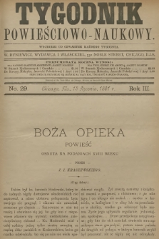 Tygodnik Powieściowo-Naukowy. R.3, 1887, No. 29