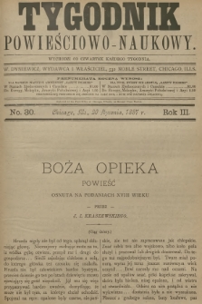 Tygodnik Powieściowo-Naukowy. R.3, 1887, No. 30