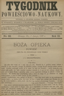 Tygodnik Powieściowo-Naukowy. R.3, 1887, No. 32