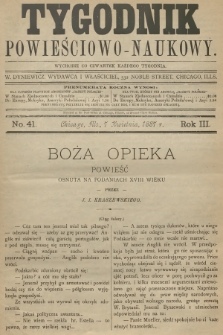 Tygodnik Powieściowo-Naukowy. R.3, 1887, No. 41