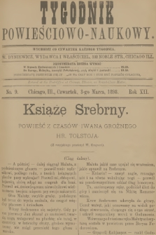 Tygodnik Powieściowo-Naukowy. R.12, 1898, No. 9