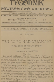 Tygodnik Powieściowo-Naukowy. R.12, 1898, No. 48