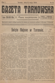 Gazeta Tarnowska : pismo socjalistyczne. R.1, 1924, nr 9